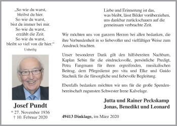 Anzeige von Josef Pundt von OM-Medien
