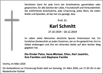 Anzeige von Karl Schmitt von OM-Medien