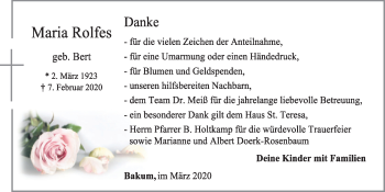Anzeige von Maria Rolfes von OM-Medien