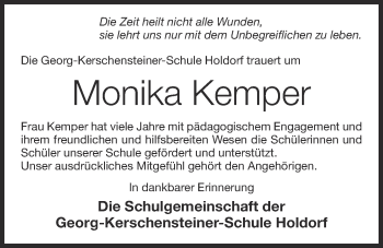 Anzeige von Monika Kemper von OM-Medien