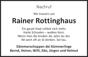Anzeige von Rainer Rottinghaus von OM-Medien