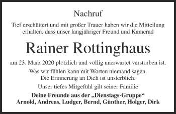 Anzeige von Rainer Rottinghaus von OM-Medien