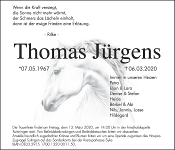 Anzeige von Thomas Jürgens von OM-Medien