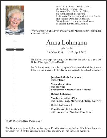 Anzeige von Anna Lohmann von OM-Medien