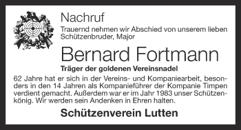 Anzeige von Bernard Fortmann von OM-Medien