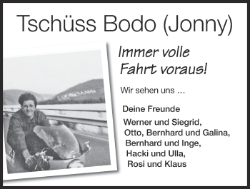 Anzeige von Bodo Haberland von OM-Medien