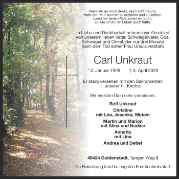Anzeige von Carl Unkraut von OM-Medien