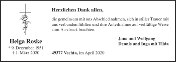 Anzeige von Helga Roske von OM-Medien