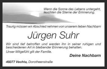 Anzeige von Jürgen Suhr von OM-Medien