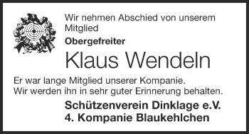 Anzeige von Klaus Wendeln von OM-Medien
