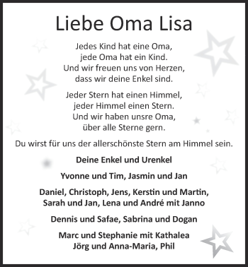 Anzeige von Lisa Brüning von OM-Medien