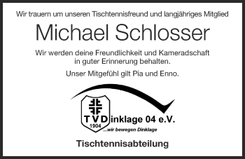 Anzeige von Michael Schlosser von OM-Medien