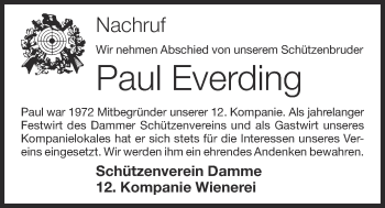 Anzeige von Paul Everding von OM-Medien