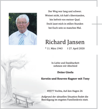 Anzeige von Richard Jansen von OM-Medien