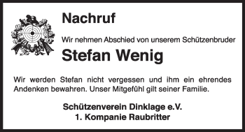Anzeige von Stefan Wenig von OM-Medien