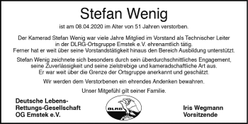 Anzeige von Stefan Wenig von OM-Medien