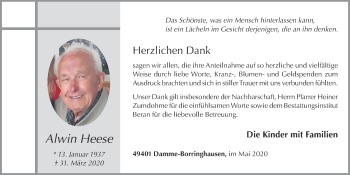 Anzeige von Alwin Heese von OM-Medien