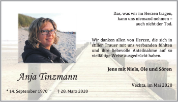 Anzeige von Anja Tinzmann von OM-Medien