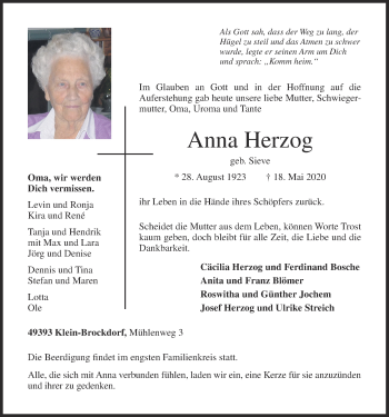 Anzeige von Anna Herzog von OM-Medien