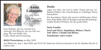 Anzeige von Anna Lohmann von OM-Medien