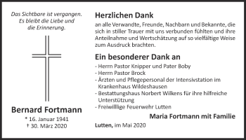 Anzeige von Bernard Fortmann von OM-Medien