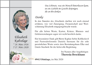 Anzeige von Elisabeth Kalvelage von OM-Medien