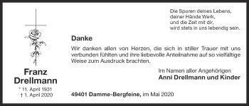 Anzeige von Franz Drellmann von OM-Medien