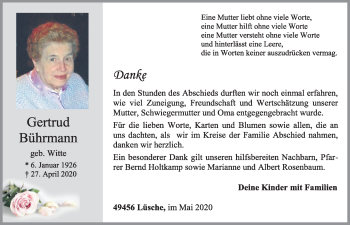 Anzeige von Gertrud Bührmann von OM-Medien