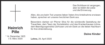 Anzeige von Heinrich Pille von OM-Medien