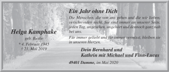 Anzeige von Helga Kamphake von OM-Medien