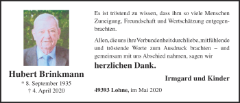 Anzeige von Hubert Brinkmann von OM-Medien