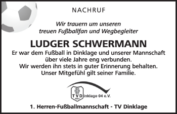 Anzeige von Ludger Schwermann von OM-Medien