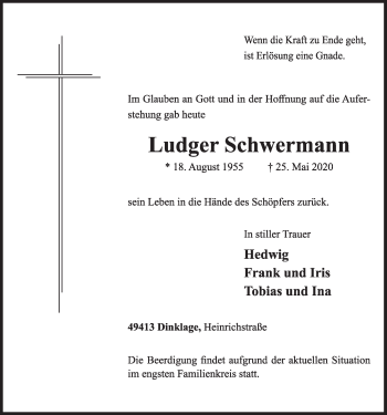 Anzeige von Ludger Schwermann von OM-Medien