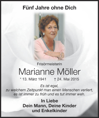 Anzeige von Marianne Möller von OM-Medien
