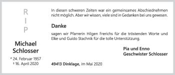 Anzeige von Michael Schlosser von OM-Medien