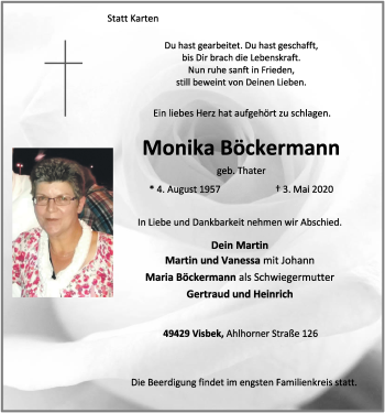 Anzeige von Monika Böckermann von OM-Medien