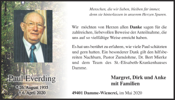 Anzeige von Paul Everding von OM-Medien