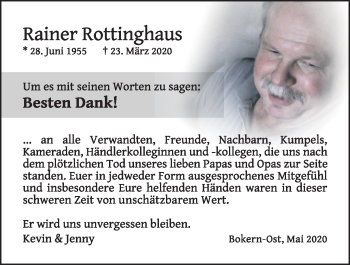 Anzeige von Rainer Rottinghaus von OM-Medien