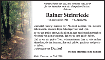 Anzeige von Rainer Steinriede von OM-Medien