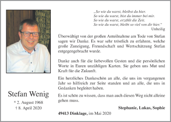 Anzeige von Stefan Wenig von OM-Medien