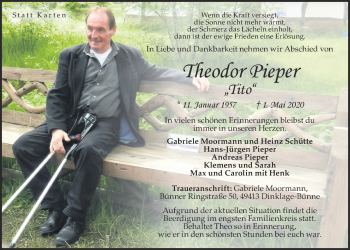 Anzeige von Theodor Pieper von OM-Medien