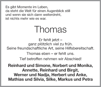 Anzeige von Thomas Stromann von OM-Medien