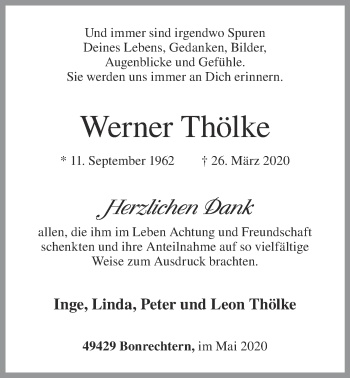 Anzeige von Werner Thölke von OM-Medien