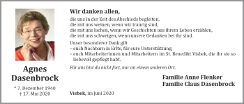 Anzeige von Agnes Dasenbrock von OM-Medien