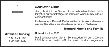 Anzeige von Alfons Buning von OM-Medien