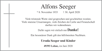 Anzeige von Alfons Seeger von OM-Medien