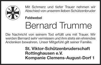 Anzeige von Bernard Trumme von OM-Medien