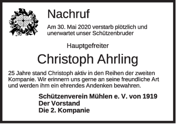 Anzeige von Christoph Ahrling von OM-Medien