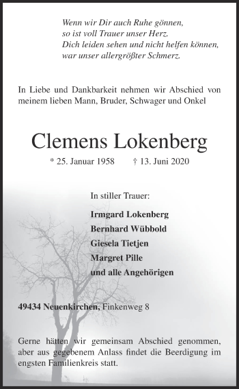 Anzeige von Clemens Lokenberg von OM-Medien