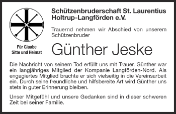 Anzeige von Günther Jeske von OM-Medien